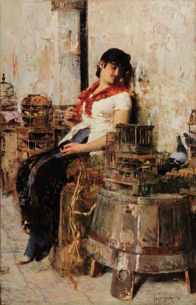 Venditrice di uccelli, 1882